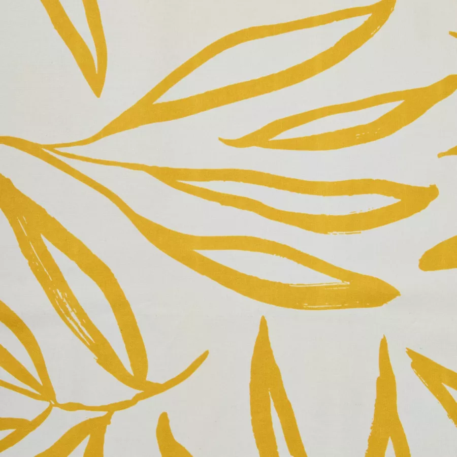 Mantel rectangular de algodón revestido (150 x 350 cm) Galice Amarillo mostaza