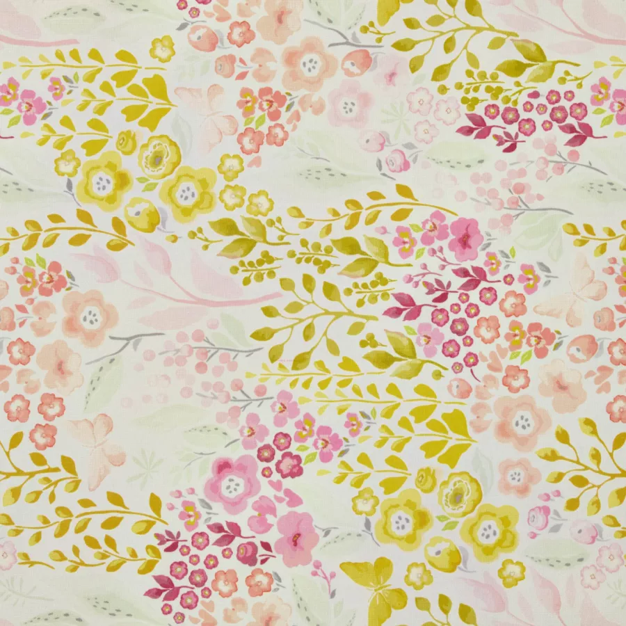 EM - Nappe en coton enduit 150 x 350 cm PAQUERETTES