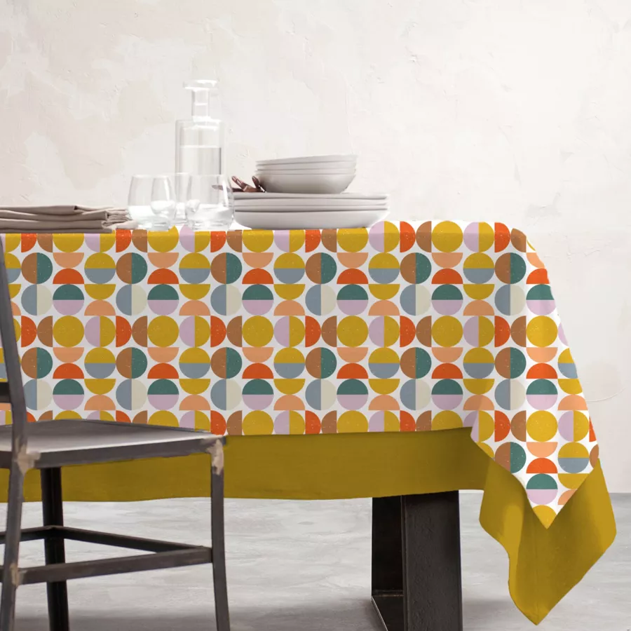 Mantel rectangular de algodón revestido (150 x 350 cm) Brooklyn Multicolor