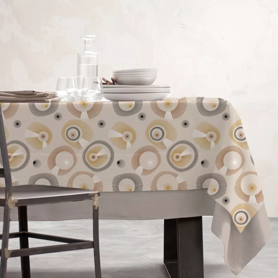 EM - Nappe en coton enduit 150 x 350 cm MANHATTAN