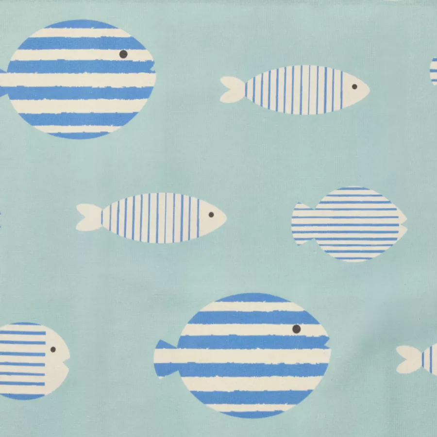 EM - Nappe en coton enduit 150 x 350 cm FISH