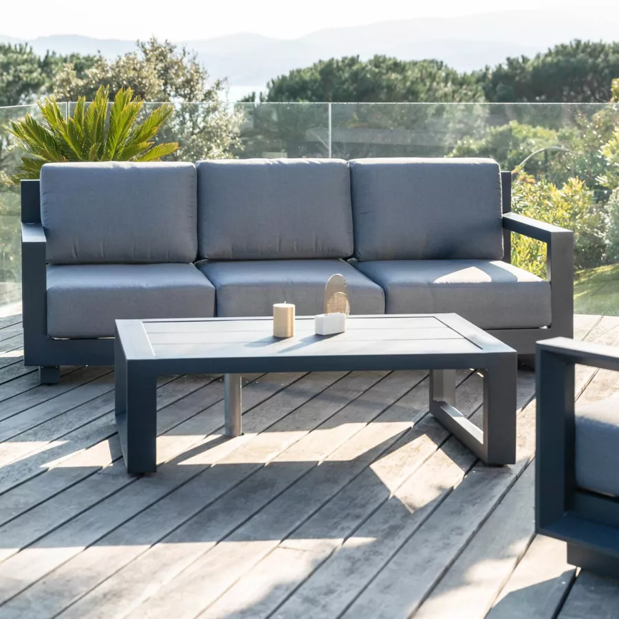 Mesa de centro rectangular Elba - Antracita