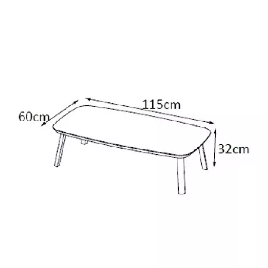 Mesa baja de jardÃƒÂ­n rectangular en aluminio Amalfi Gris antracita