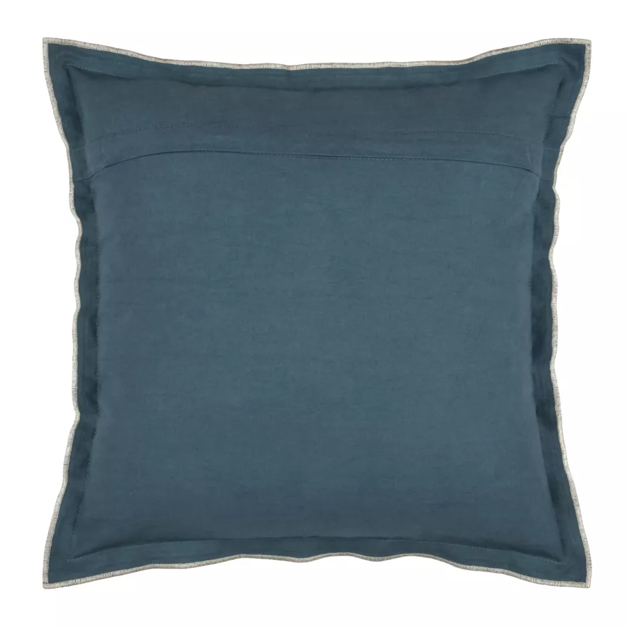 Coussin carré coton (45 x 45 cm) Helios Bleu
