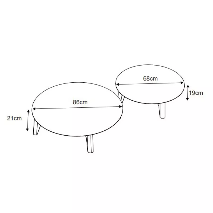 Table basse de jardin ronde (D86 cm) Monte Carlo Blanc