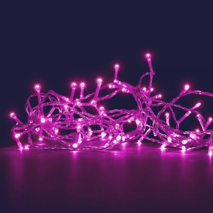 Luces de Navidad 8 m Rosa 128 LED CT
