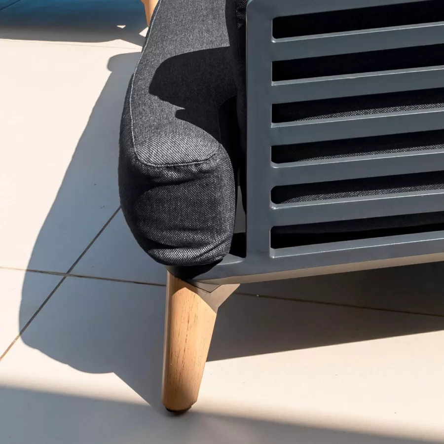 Tuinset van aluminium 7 zitplaatsen 6-delig Monte Carlo Antracietgrijs