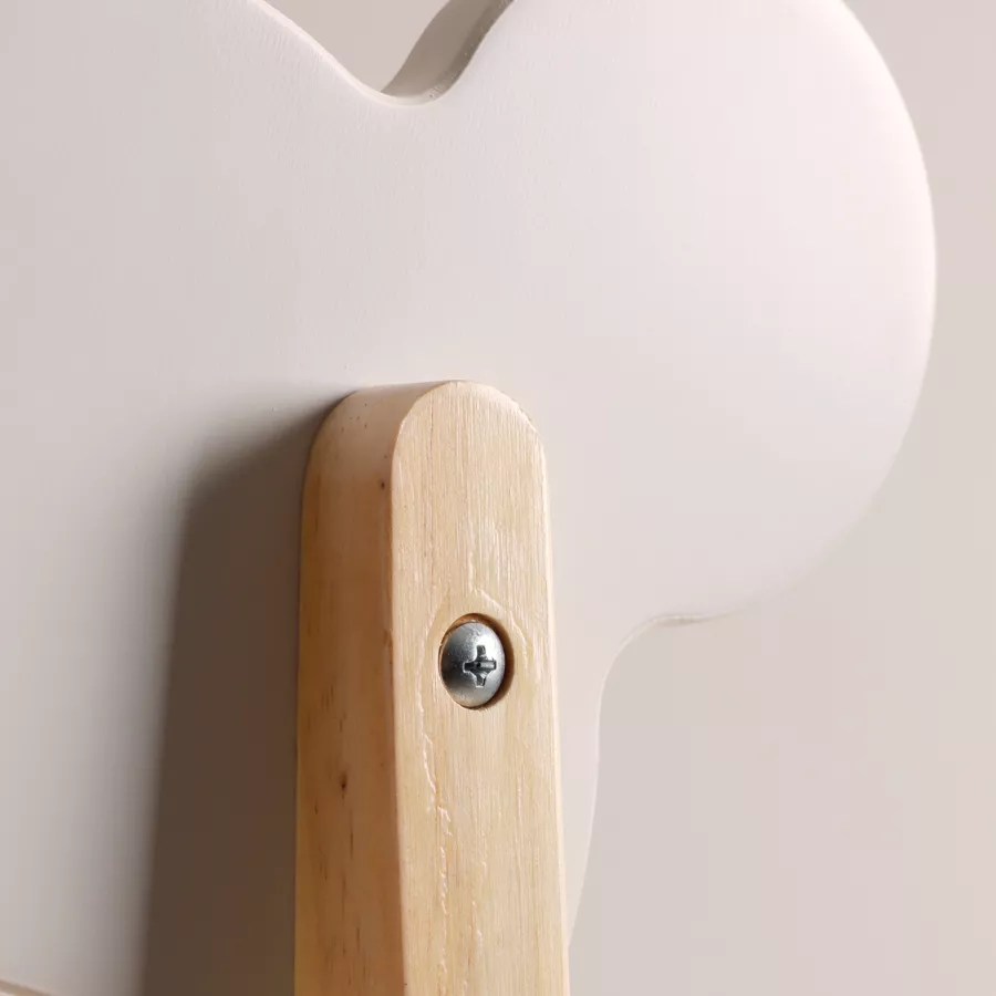 Mesa y 2 sillas infantil de madera (H44 cm) Ositos Blanco