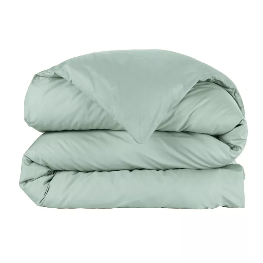 EM - Housse de couette 140 x 200 cm Percale unie CALI Eucalyptus