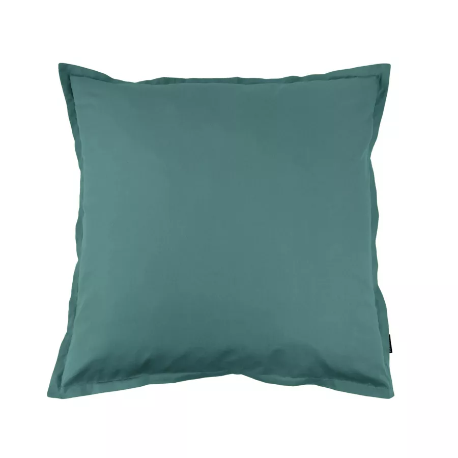 Taie d'oreiller carrée percale de coton (65 x 65 cm) Cali Bleu canard