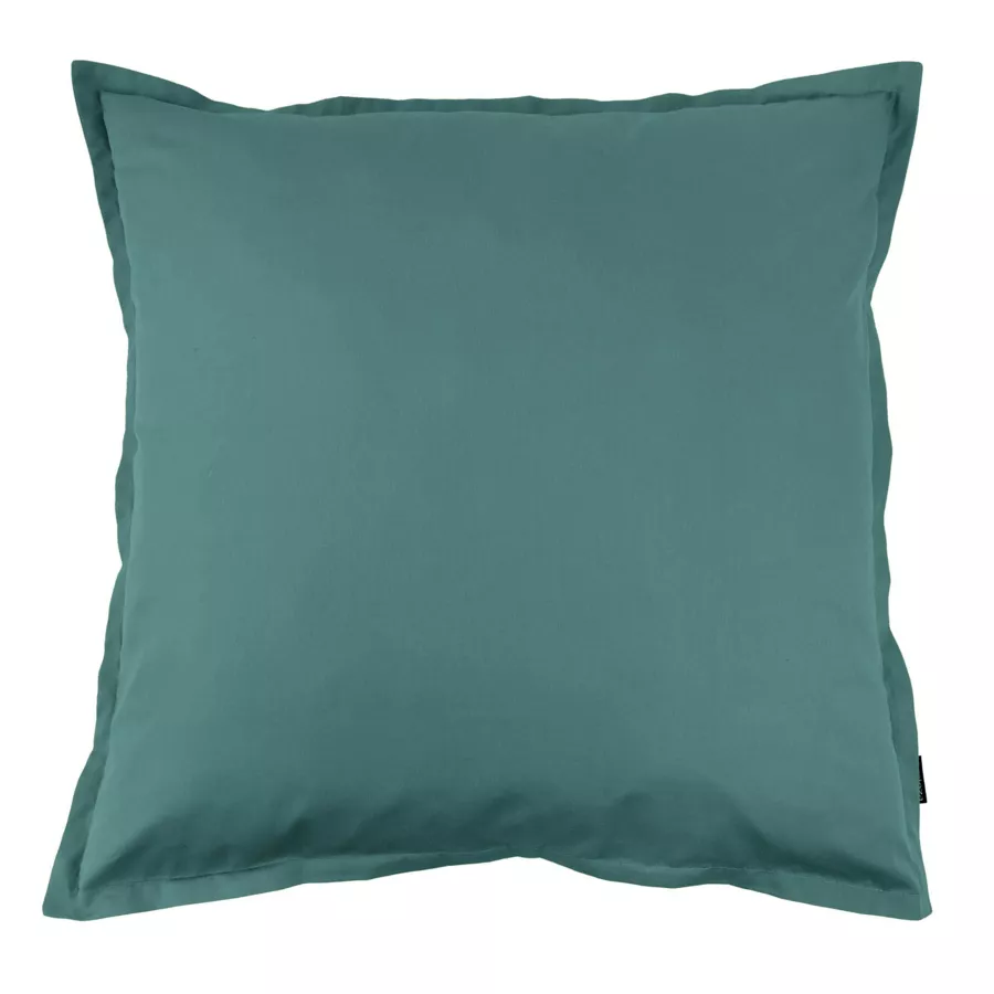 Taie d'oreiller carrée percale de coton (80 x 80 cm) Cali Bleu canard