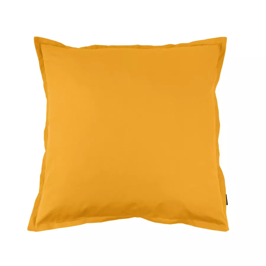 Taie d'oreiller carrée percale de coton (65 x 65 cm) Cali Jaune moutarde