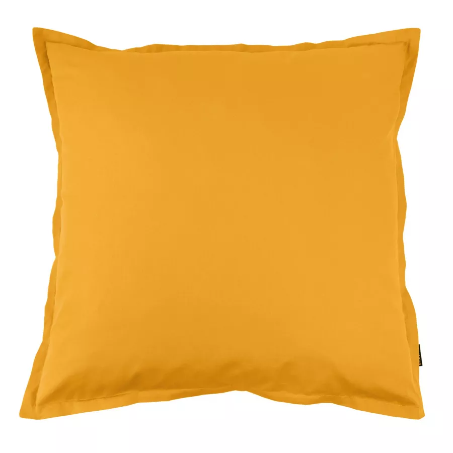 Taie d'oreiller carrée percale de coton (80 x 80 cm) Cali Jaune moutarde