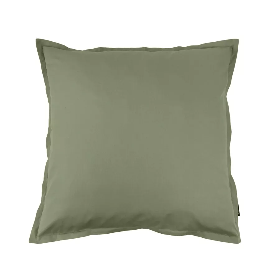 Taie d'oreiller carrée percale de coton (65 x 65 cm) Cali Vert romarin