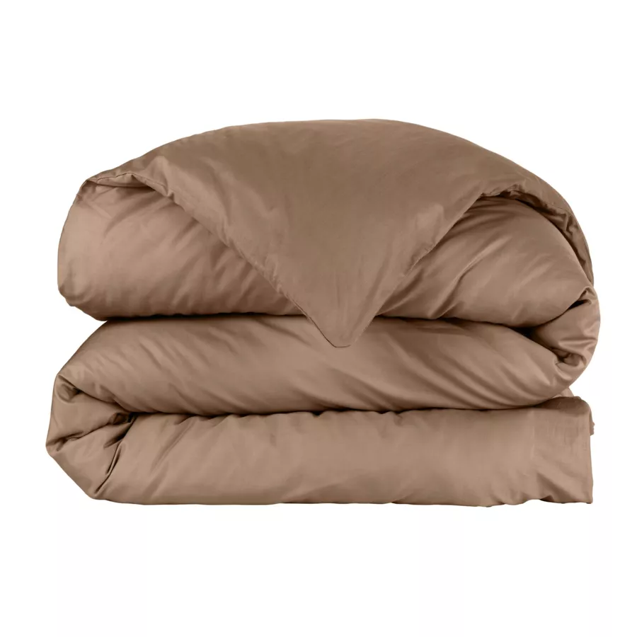 Housse de couette percale de coton (260 x 240 cm) Cali Cappuccino