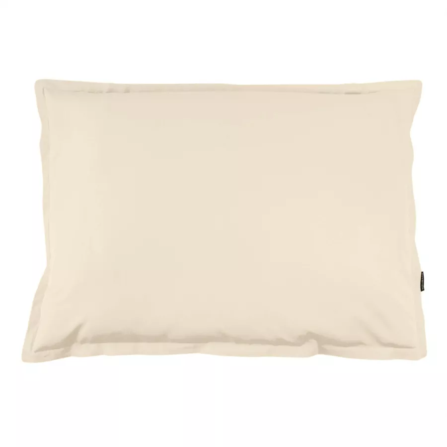 Funda de almohada rectangular de percal de algodón (70 cm) Cali Beige lino