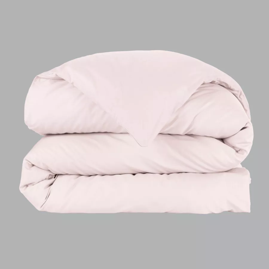 Housse de couette percale de coton (260 x 240cm) Cali Rose poudré