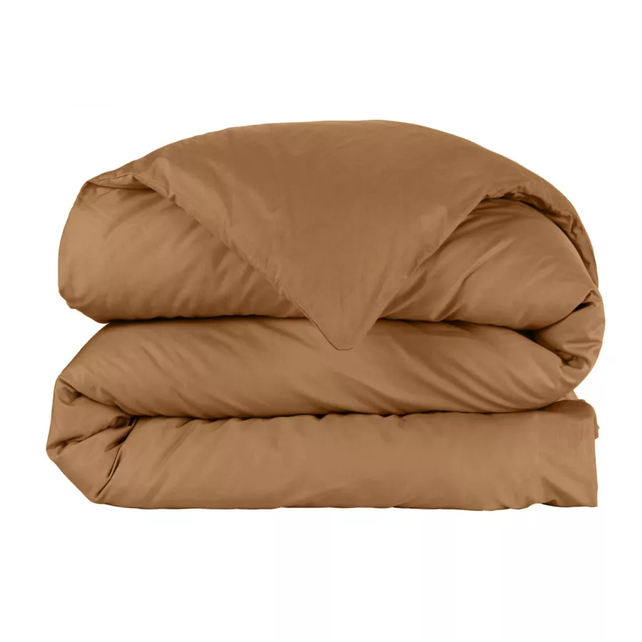 EM - Housse de couette 140 x 200 cm Percale unie CALI Camel