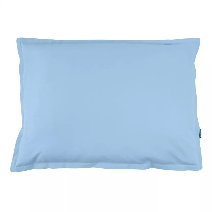 Funda de almohada rectangular de percal de algodón (50 x 70 cm) Cali Azul cielo
