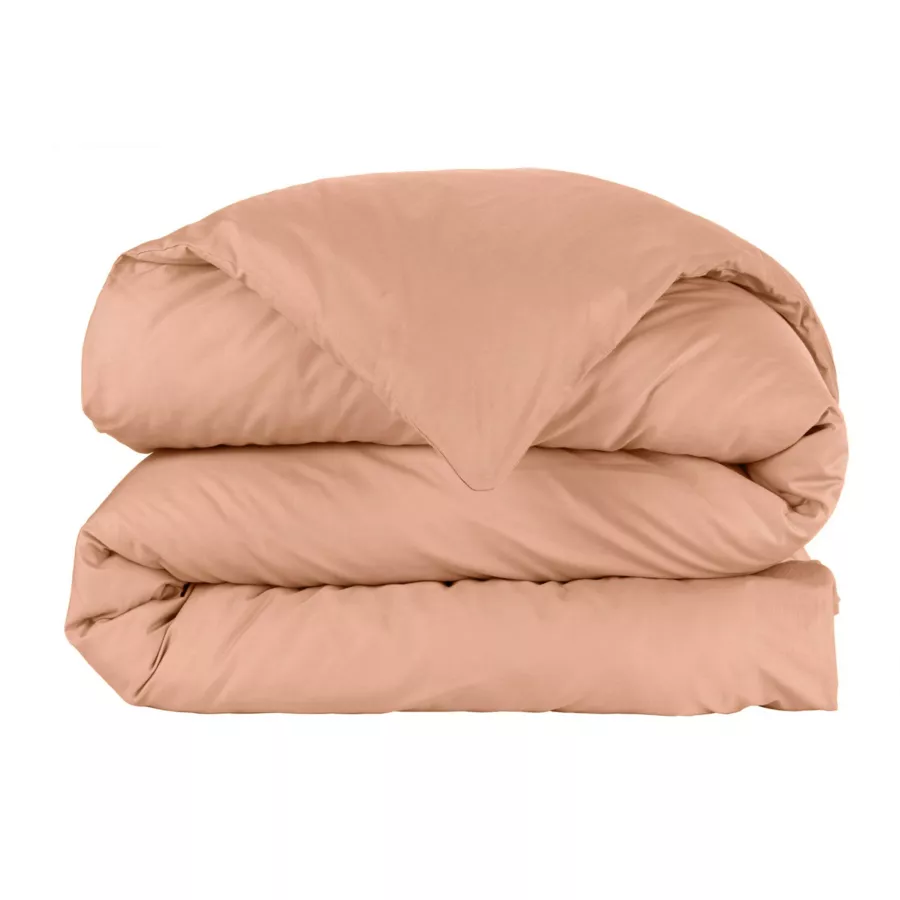 EM - Housse de couette 200 x 200 cm Percale unie CALI Rose pche