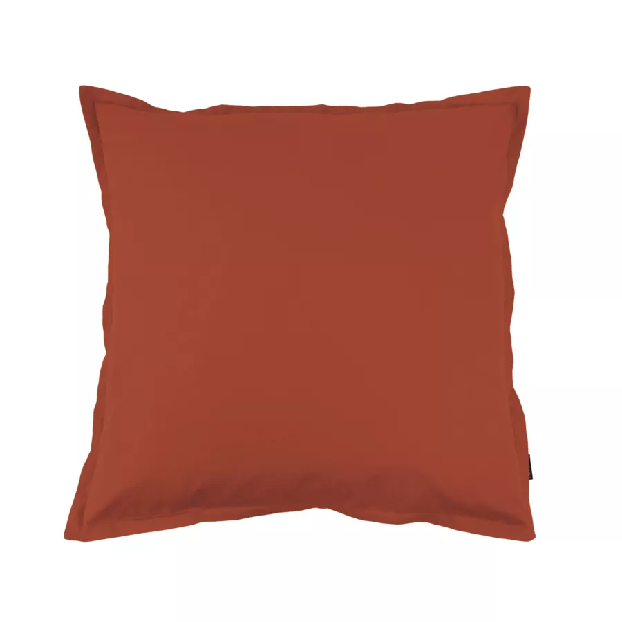 Taie d'oreiller carrée percale de coton (65 x 65 cm) Cali Terracotta