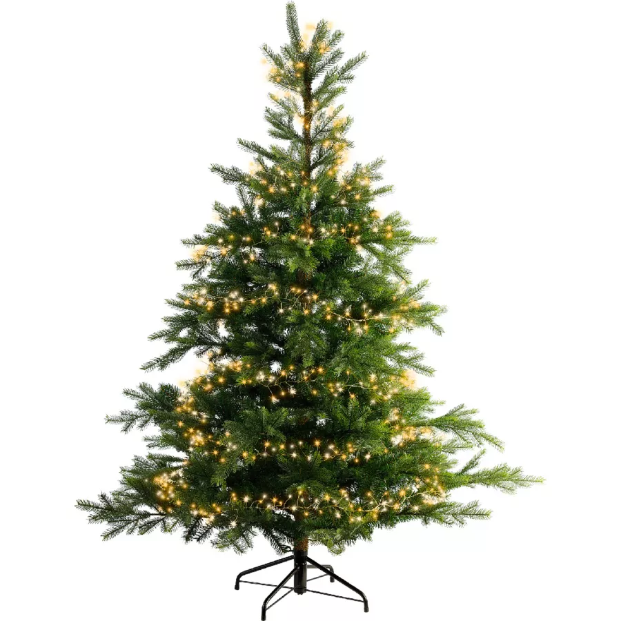 Guirlande lumineuse 12 m 960 Micro LED câble or Luxe bicolore Blanc chaud et froid