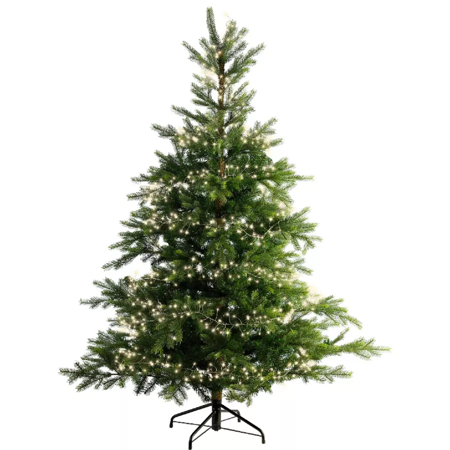 Guirlande lumineuse 12 m 960 Micro LED câble argent Luxe Blanc chaud