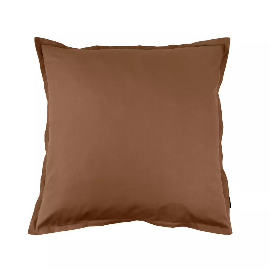 Taie d'oreiller carrée percale de coton (65 x 65 cm) Cali Cappuccino