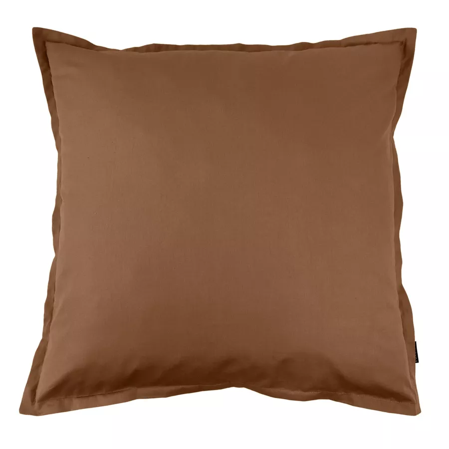 Funda de almohada cuadrada de percal de algodón (80 x 80 cm) Cali Cappuccino