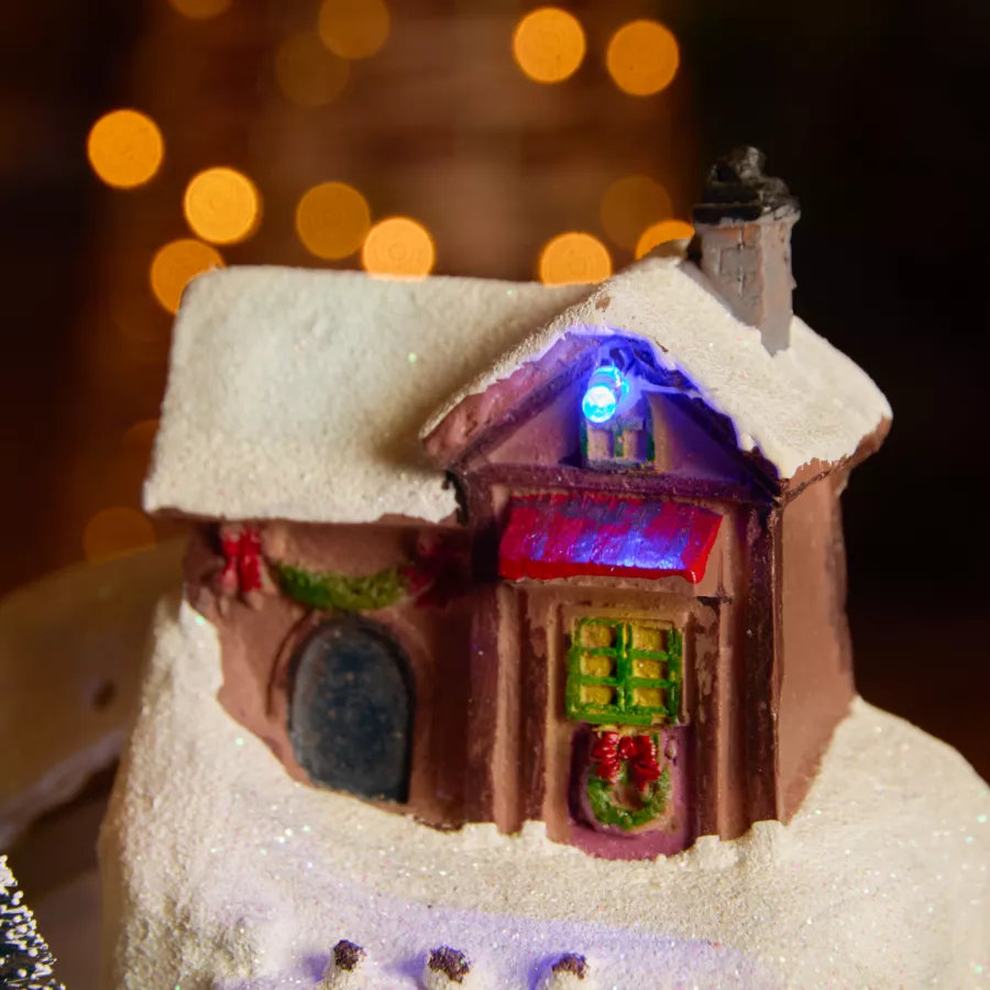 Village de Noël lumineux et musical Station de ski animée