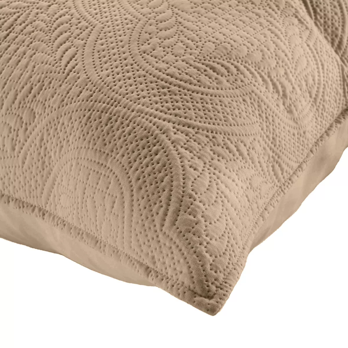Colcha acolchada y dos fundas de almohada (240 x 260 cm) Romane Beige
