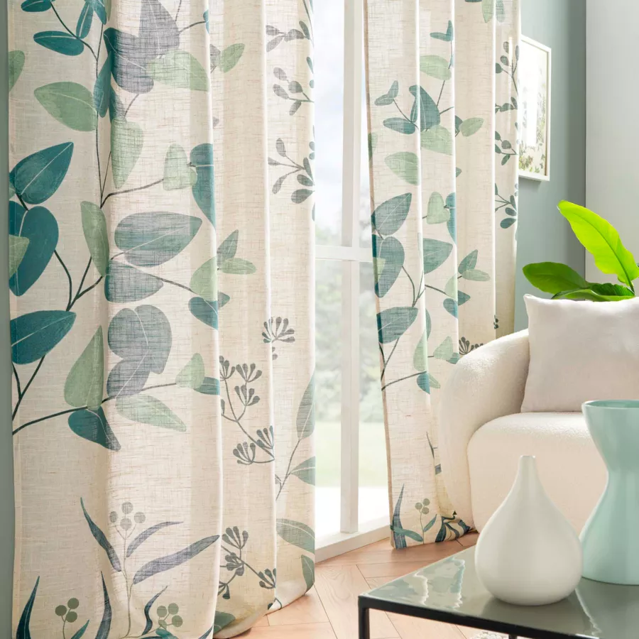 Rideau ˆ Oeillets (140 x 260 cm) Botanica, Polyester & Lin