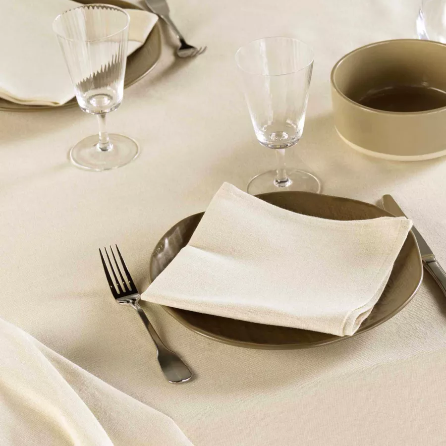 Nappe Rectangle (150 x 240 cm) Ondulys Blanc/Rouge, Polyester ImprimŽ