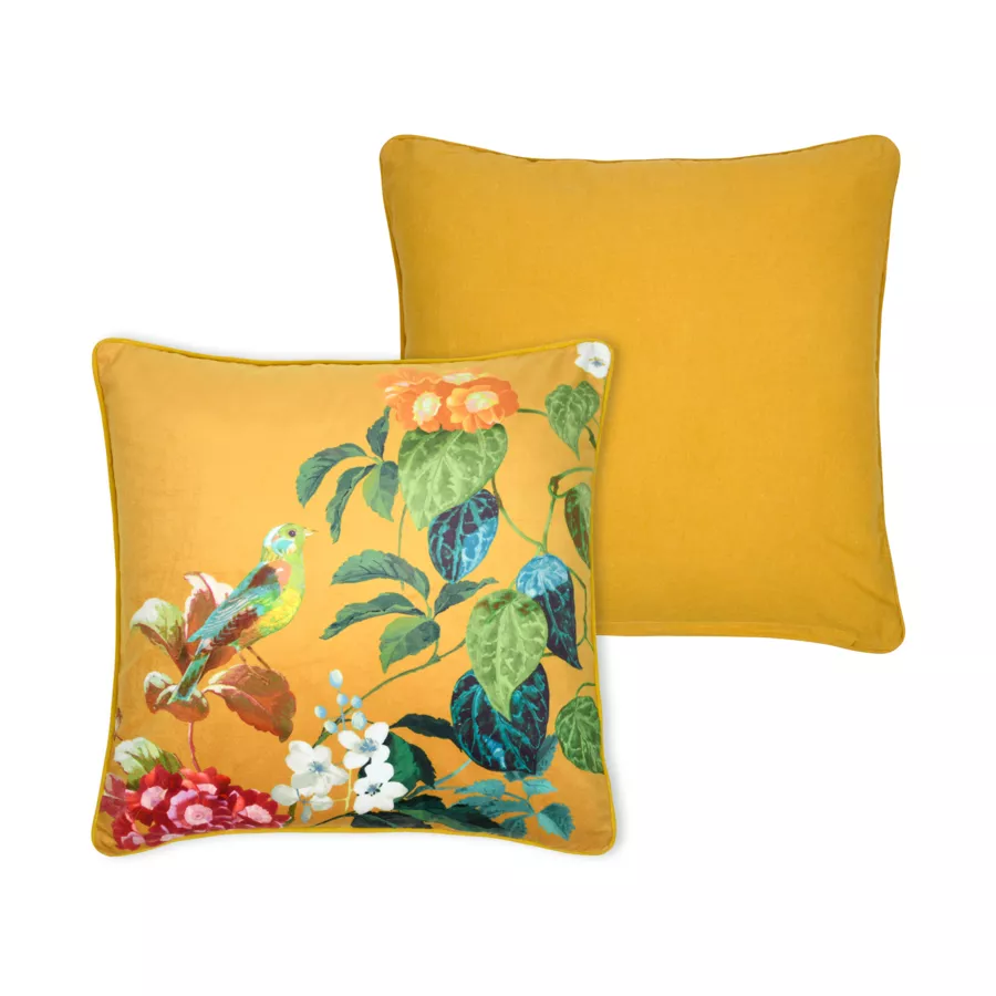 COUSSIN EMMY MOUTARDE 50X50