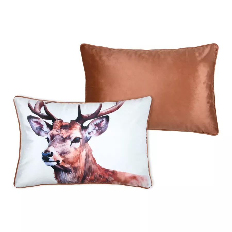 COUSSIN FAUNE BRUN 40X60
