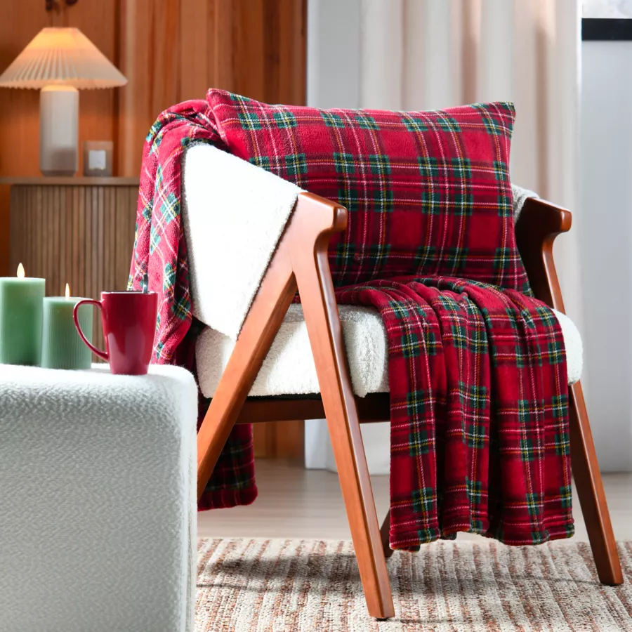 PLAID WILLIS ROUGE 130X160