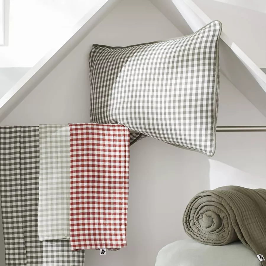 Coussin rectangulaire gaze de coton (40 x 60 cm) Vickie Terracotta