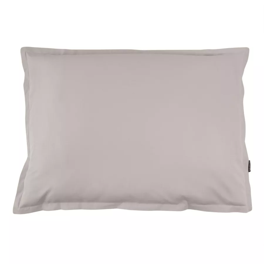 Funda de almohada rectangular de percal de algodón (70 cm) Cali Gris claro