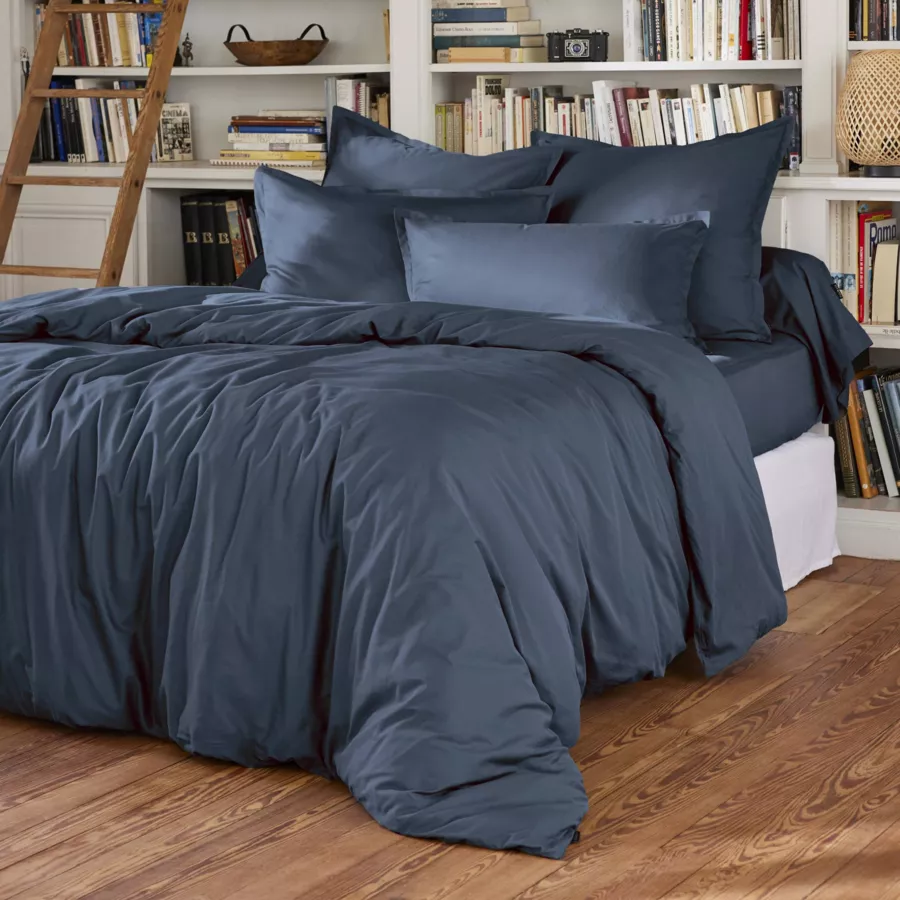 Nekrolsloop percal katoen (L185 cm) Cali Donkerblauw