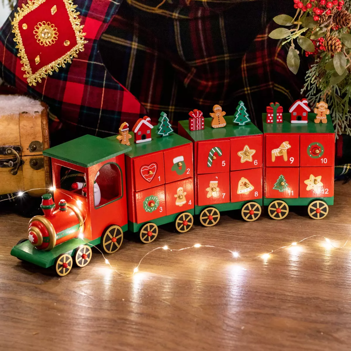 Calendrier de l'Avent petit train rouge Rouge 1