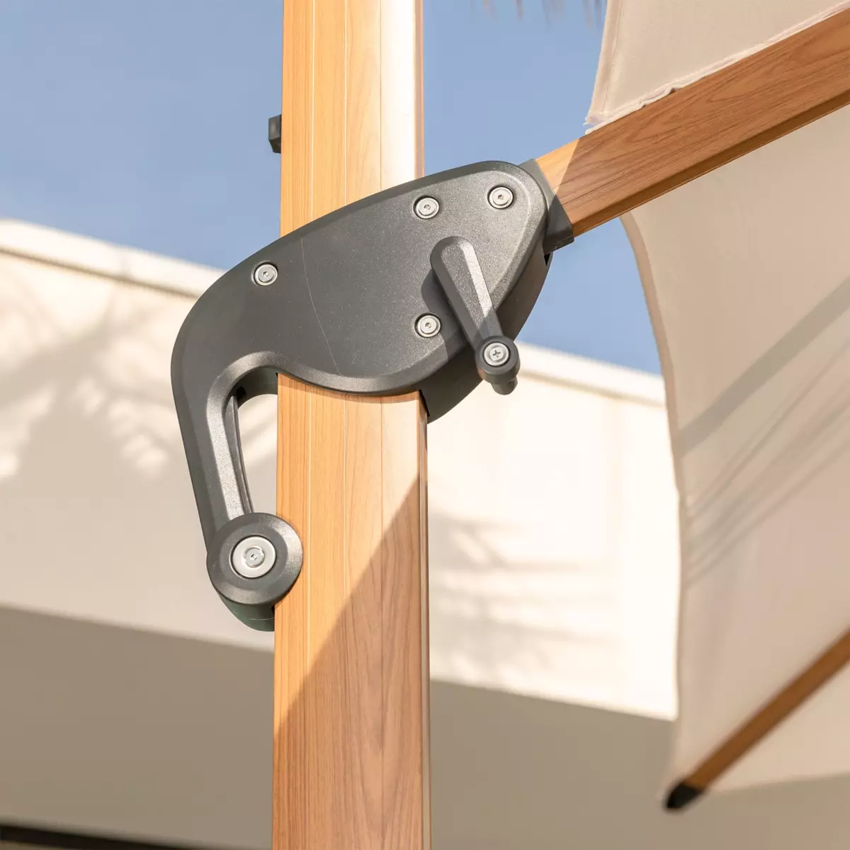 Parasol déporté Yucatan (L4 x 3m) - Blanc 5