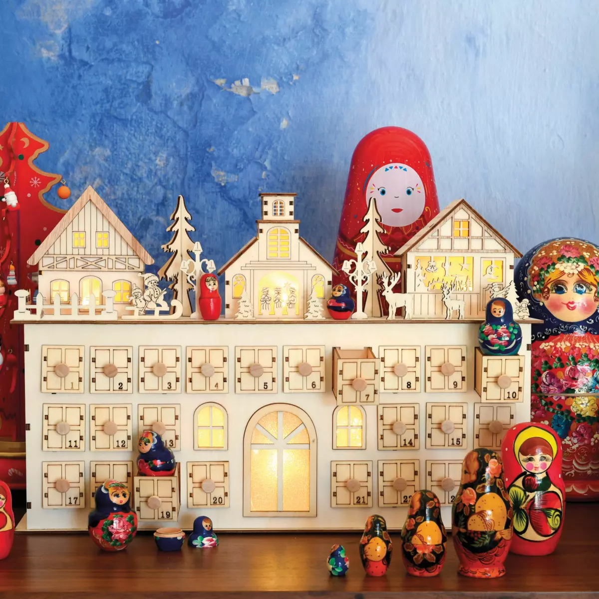 Calendrier de l'Avent lumineux Maison  1