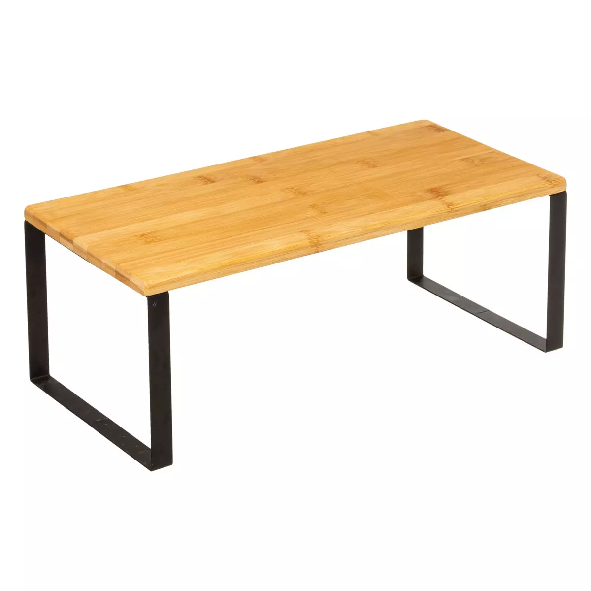 Lote de 2 estantes gigognes Black en bambú Negro 5