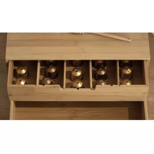 Portacápsulas con cajones para el portacápsulas Siao Brown 2