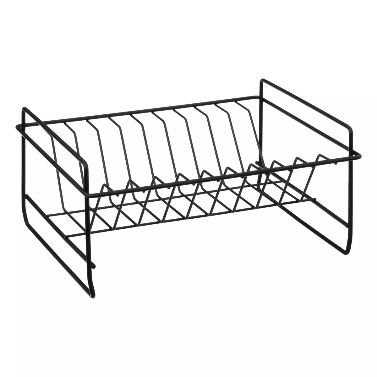 Køkkenafløbsbakke i metal med 2 niveauer (48 x 28 cm) Blackwood Sort