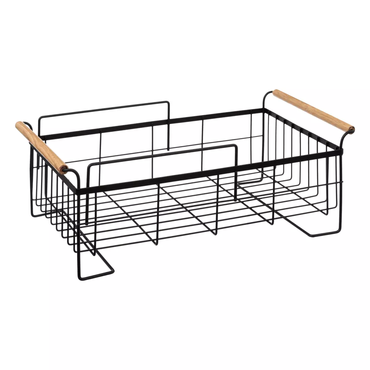 Køkkenafløbsbakke i metal med 2 niveauer (48 x 28 cm) Blackwood Sort