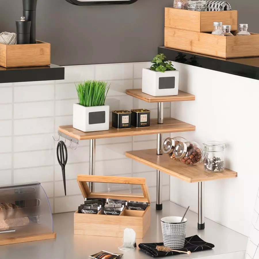 Etagère d'angle Vahina Naturelle 2