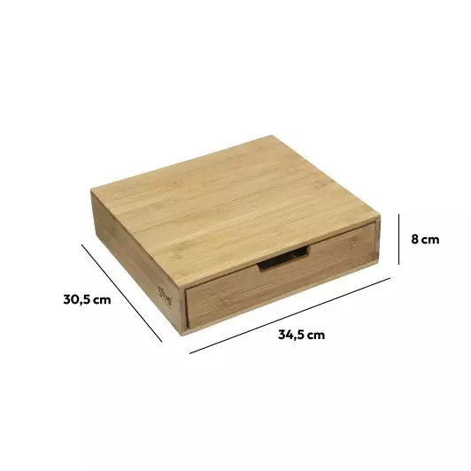 Boîte de rangement de dosettes de café en bois avec 2 tiroirs Boîte de rangement de dosettes de café en bois avec 2 tiroirs