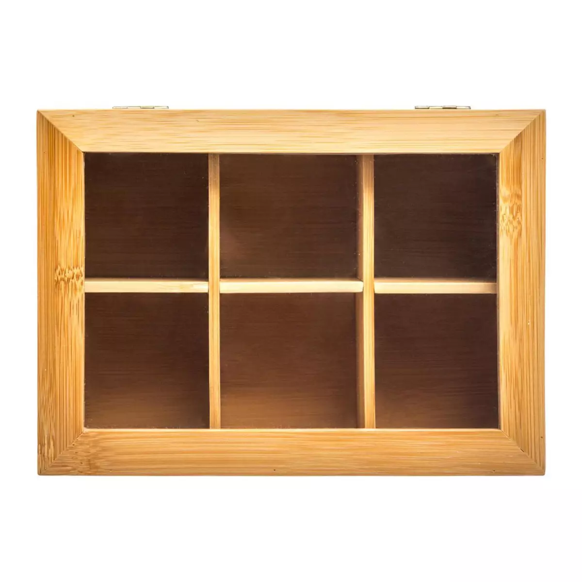 Caja de té de bambú Siao Natural marrón 4