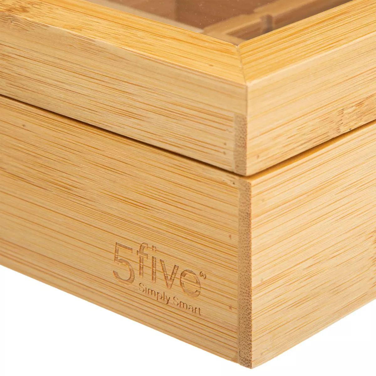 Verstellbare Teebox bis zu 12 Fächer Bambus Naturfarben 3